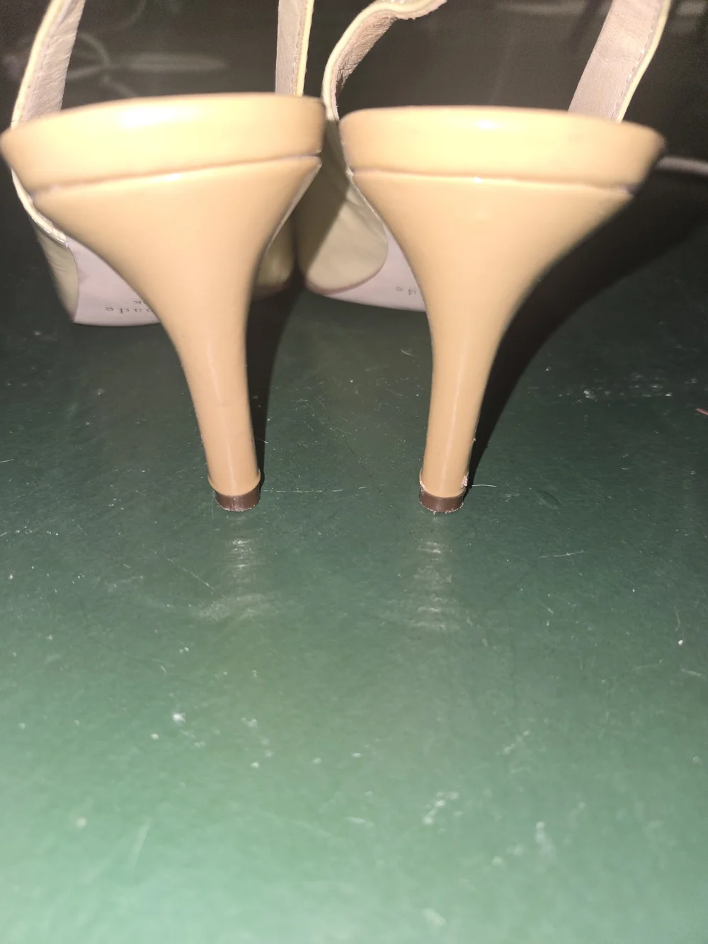 Kate Spade Cream & Tan Slingback Peep-Toe Pumps with Bow